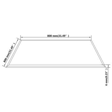 Table Top Tempered Glass 800x800 mm - Durable & Elegant