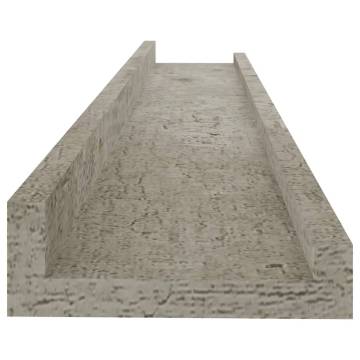 Wall Shelves 4 pcs - Concrete Grey 60x9x3 cm | HipoMarket