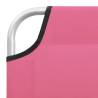 Folding Sun Lounger - Pink Steel & Fabric - Ideal for Garden & Beach