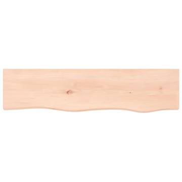 Wall Shelf 80x20 cm Untreated Solid Oak – Rustic Storage Solution