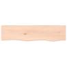 Wall Shelf 80x20 cm Untreated Solid Oak – Rustic Storage Solution