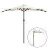 Balcony Parasol with Aluminium Pole Sand | 270x144 cm Half