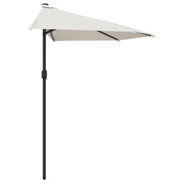 Balcony Parasol with Aluminium Pole Sand | 270x144 cm Half