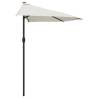 Balcony Parasol with Aluminium Pole Sand | 270x144 cm Half