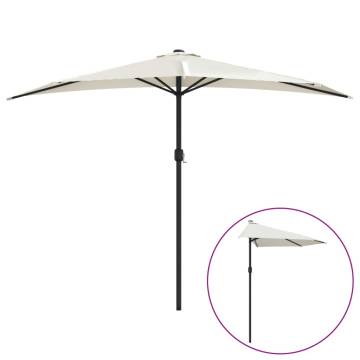 Balcony Parasol with Aluminium Pole - 300x155 cm Half