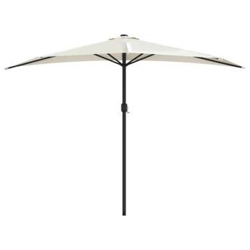 Balcony Parasol with Aluminium Pole - 300x155 cm Half