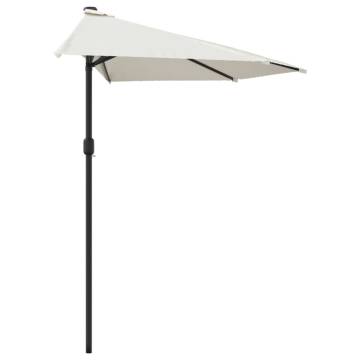 Balcony Parasol with Aluminium Pole - 300x155 cm Half