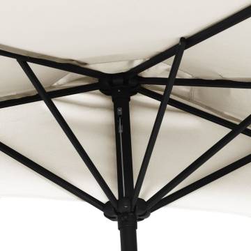 Balcony Parasol with Aluminium Pole - 300x155 cm Half