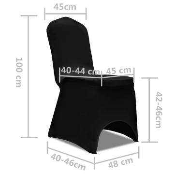 Stretch Chair Cover 4 pcs Black - Elegant Event Decor