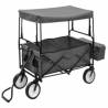 Folding Hand Trolley with Canopy - Steel Grey | HipoMarket