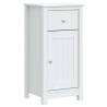 3 Piece Bathroom Furniture Set BERG - White Solid Pine Wood