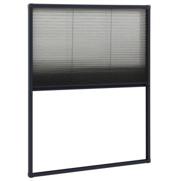 Plisse Insect Screen for Windows - Anthracite 60x80cm