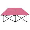 Two Person Folding Sun Lounger - Pink Steel | HipoMarket