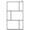 Walk-in Shower Wall with Shelf Black 115x195 cm - Modern ESG Glass