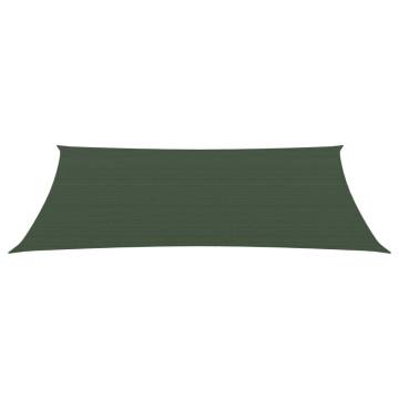 Sunshade Sail 2x5m Dark Green HDPE - UV Protection & Mould Resistant