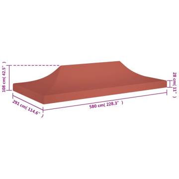 Terracotta Party Tent Roof 6x3 m - Durable & UV Resistant