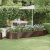 Garden Raised Bed Powder-coated Steel 249x100x36 cm Brown Colour brown Size 249 x 100 x 36 cm Quantity in Package 1 