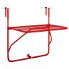 Red Balcony Table 60x40 cm - Space-Saving Steel Design