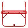 Red Balcony Table 60x40 cm - Space-Saving Steel Design