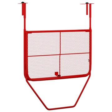 Red Balcony Table 60x40 cm - Space-Saving Steel Design