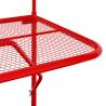 Red Balcony Table 60x40 cm - Space-Saving Steel Design