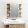 Mirror Cabinet with LED Sonoma Oak 70x16.5x60 cm Colour sonoma oak Quantity in Package 1 