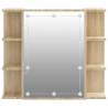 Mirror Cabinet with LED in Sonoma Oak - Stylish & Functional