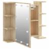 Mirror Cabinet with LED in Sonoma Oak - Stylish & Functional