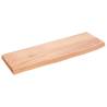 Wall Shelf Light Brown - Solid Oak Wood | HipoMarket UK