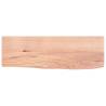 Wall Shelf Light Brown - Solid Oak Wood | HipoMarket UK