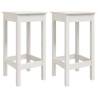 Bar Chairs 2 pcs White - Solid Pine Wood for Your Home Decor