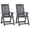 Garden Reclining Chairs 2 pcs Plastic Anthracite Colour anthracite Quantity in Package 2 Number of 1 