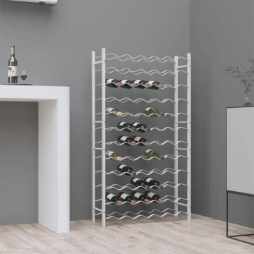 Stylish White Metal Wine Rack for 72 Bottles - Hipomarket