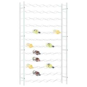 Stylish White Metal Wine Rack for 72 Bottles - Hipomarket