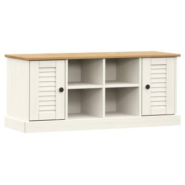 Shoe Bench VIGO White | Solid Pine Wood Entryway Storage