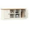 Shoe Bench VIGO White | Solid Pine Wood Entryway Storage