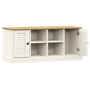 Shoe Bench VIGO White | Solid Pine Wood Entryway Storage