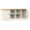 Shoe Bench VIGO White | Solid Pine Wood Entryway Storage