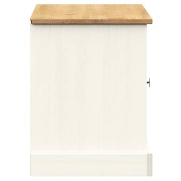 Shoe Bench VIGO White | Solid Pine Wood Entryway Storage