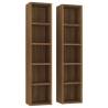 CD Cabinets 2 pcs - Brown Oak, Engineered Wood - Hipomarket