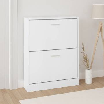 Shoe Cabinet White 59x17x81 cm - Stylish Storage Solution