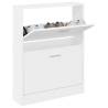 Shoe Cabinet White 59x17x81 cm - Stylish Storage Solution