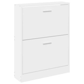 Shoe Cabinet White 59x17x81 cm - Stylish Storage Solution