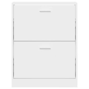 Shoe Cabinet White 59x17x81 cm - Stylish Storage Solution