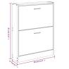 Shoe Cabinet White 59x17x81 cm - Stylish Storage Solution