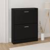 Shoe Cabinet Black 59x17x81 cm Engineered Wood Colour black Quantity in Package 1 Height 81 cm Number of 