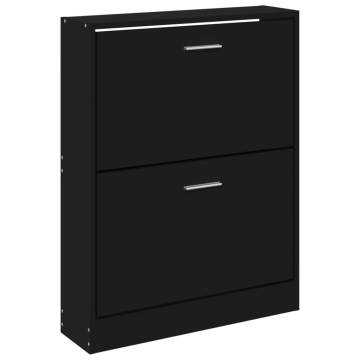 Shoe Cabinet Black 59x17x81 cm - Stylish Storage Solution