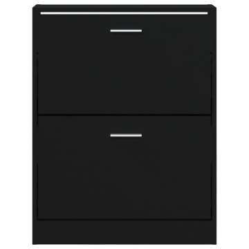 Shoe Cabinet Black 59x17x81 cm - Stylish Storage Solution