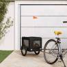 Pet Bike Trailer Black Oxford Fabric&Iron Colour black Size 68.5 x 135 x 73.5 cm 