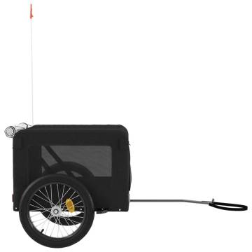 Durable Pet Bike Trailer - Black Oxford Fabric & Iron